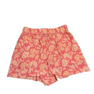 French connection floral printed orange and pink shorts